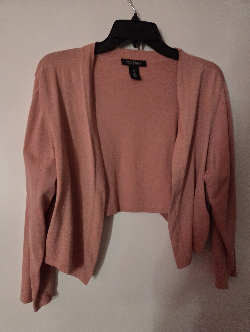 White House Black Market Dusty Rose Open-Front Cropped Cardigan